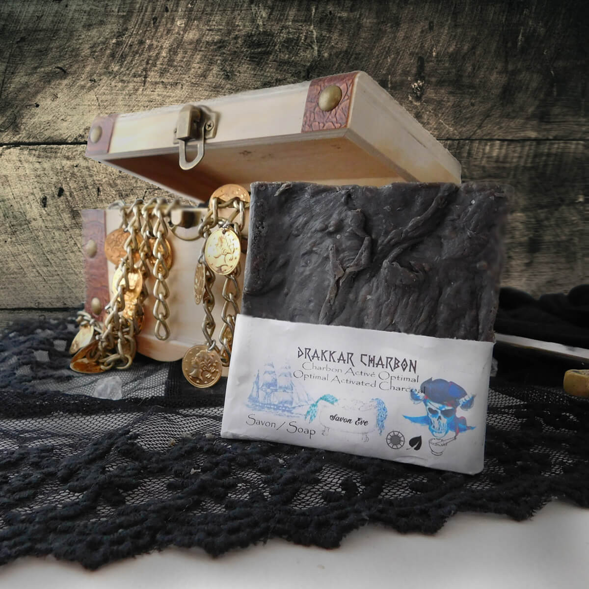 Savon Drakkar charbon